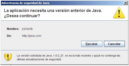 Versio Java anterior